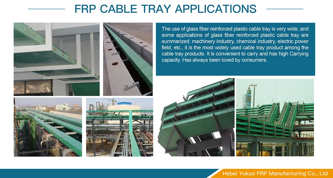 High Mechanical Strength FRP/GRP Cable Tray From Yukuo