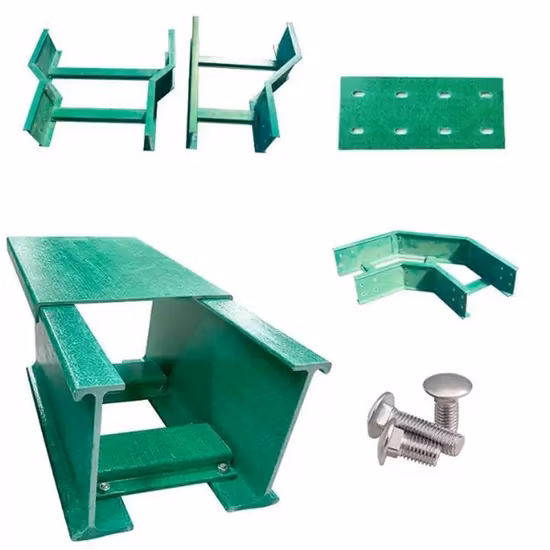 FRP/GRP Ladder Type Cable Tray Beam Clamps Straight Cable Ladder Supporting System