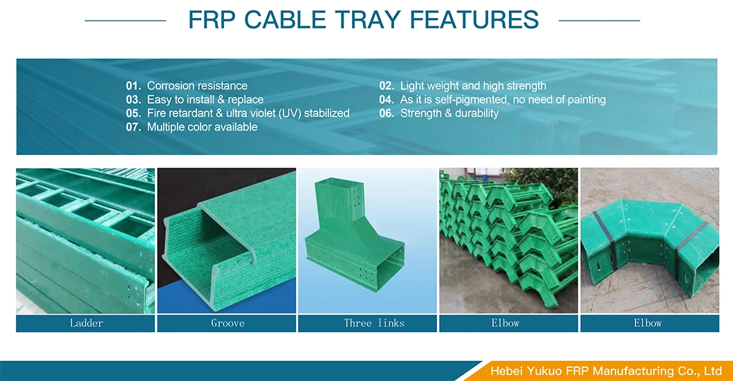 High Quality FRP GRP Cable Trough Trunking Tray for Power/ Electric