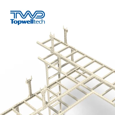 サプライヤーからのカスタマイズされたケーブル トレイ 300 mm 100 mm 溶融亜鉛メッキ ケーブルはしご金属バスケット